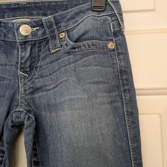 True Religion Women's Jeans  Skinny Flap Pocket Denim Sz 24 Blue . - Picture 4 of 15